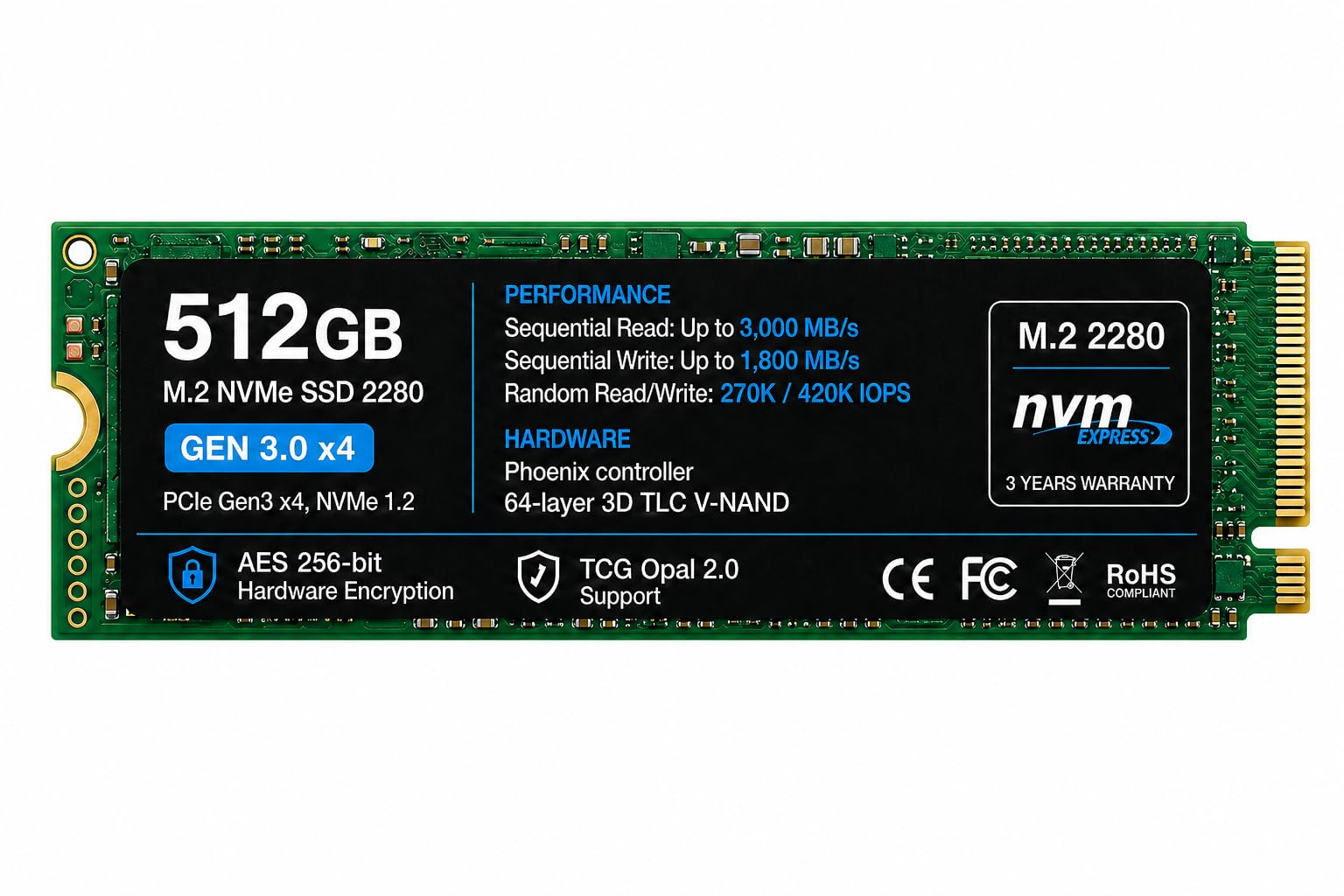 【未開封】 M.2 NVMe SSD 512GB 3点セット Amazon.in: Buy 512GB M.2 NVMe SSD (OEM) Compatible with Samsung